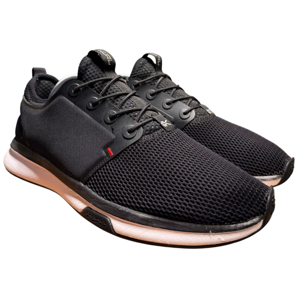 KURU Atom Men's 11 Black White Sneakers Running Walking Shoes - Picture 6 of 16